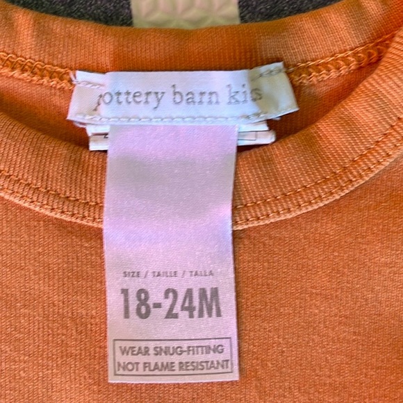 Pottery barn kids pumpkin pajama - Picture 2 of 3